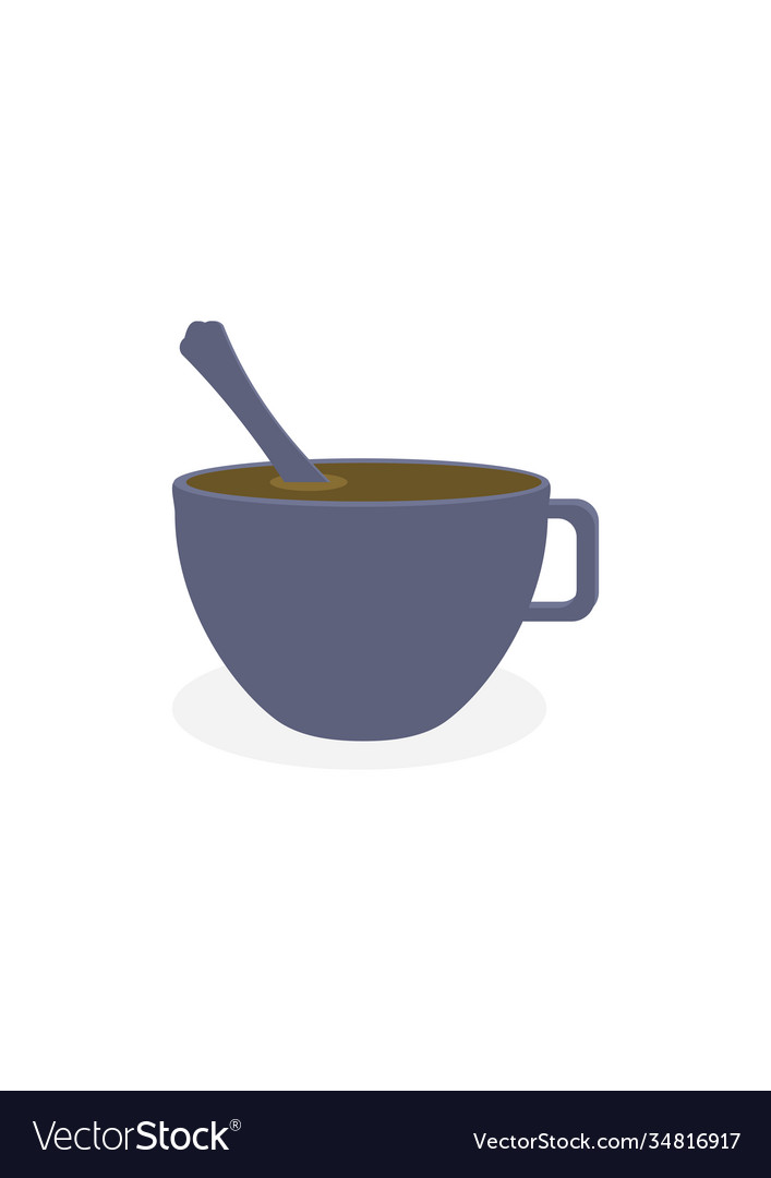 Image a coffee cup with spoon