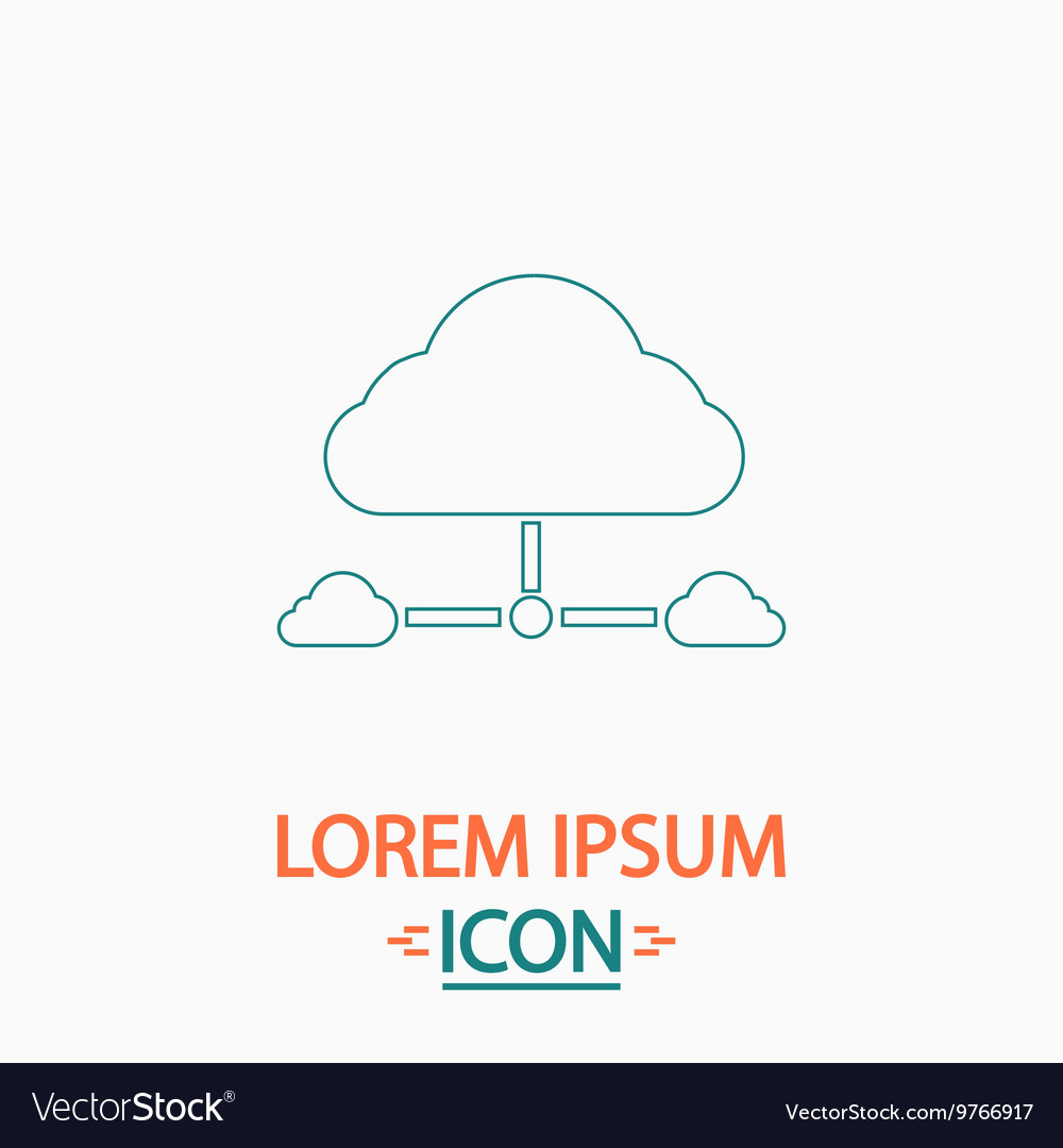 It cloud computer symbol