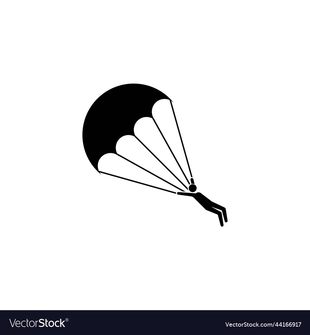 Parachuting or paragliding icon