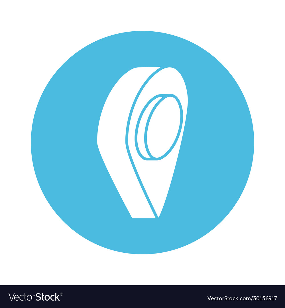 Pin Pointer Standort Block-Stil Symbol vector image Pin Pointer Standort Block-Stil Symbol