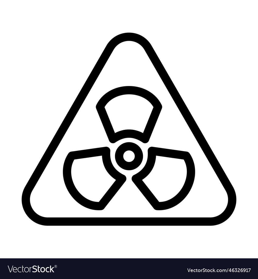 Radiation zone thick line icon for personal