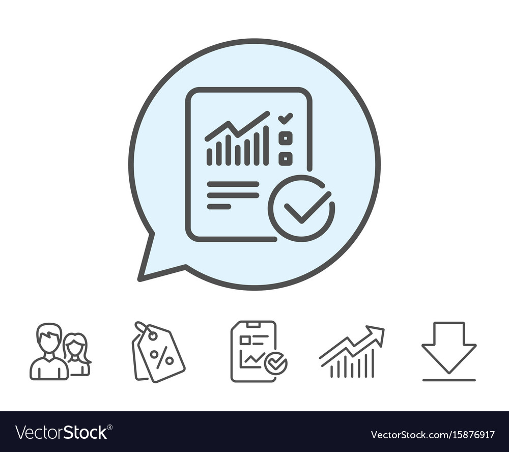 Report document line icon checklist