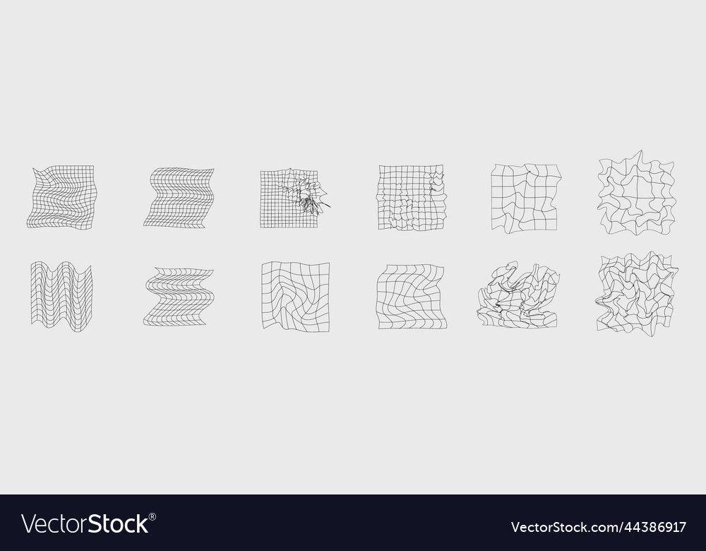 Retrofuturistic y2k geometry design elements