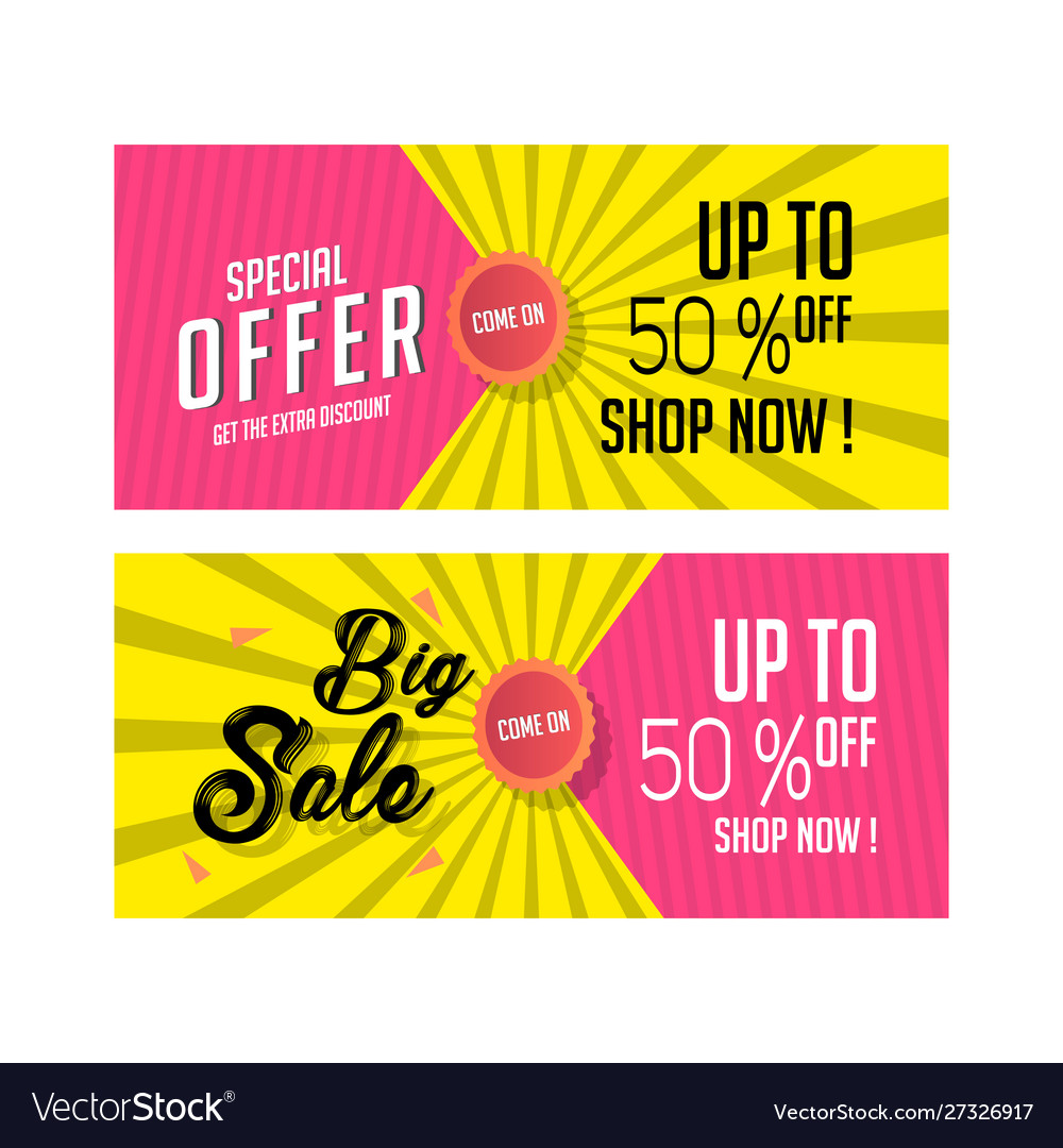 Sale Banners Modern Simple Royalty Free Vector Image