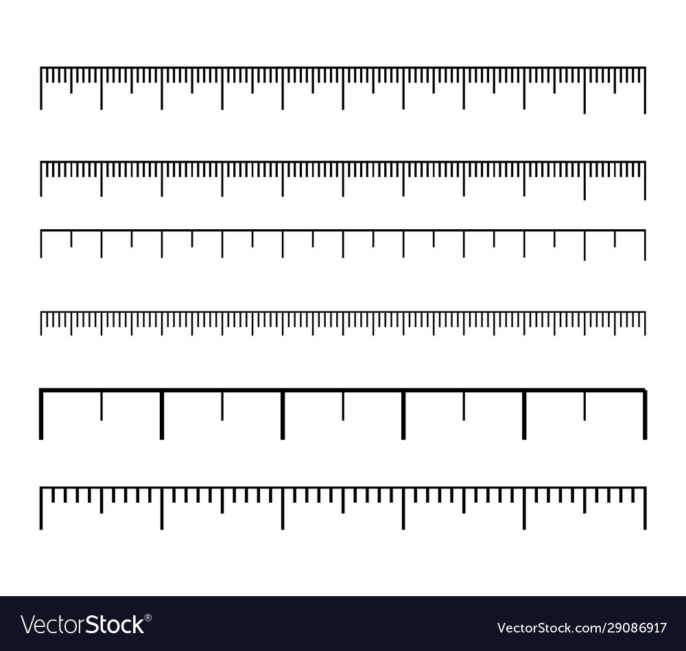 Size indicators set isolated on background vector image Size indicators set isolated on background