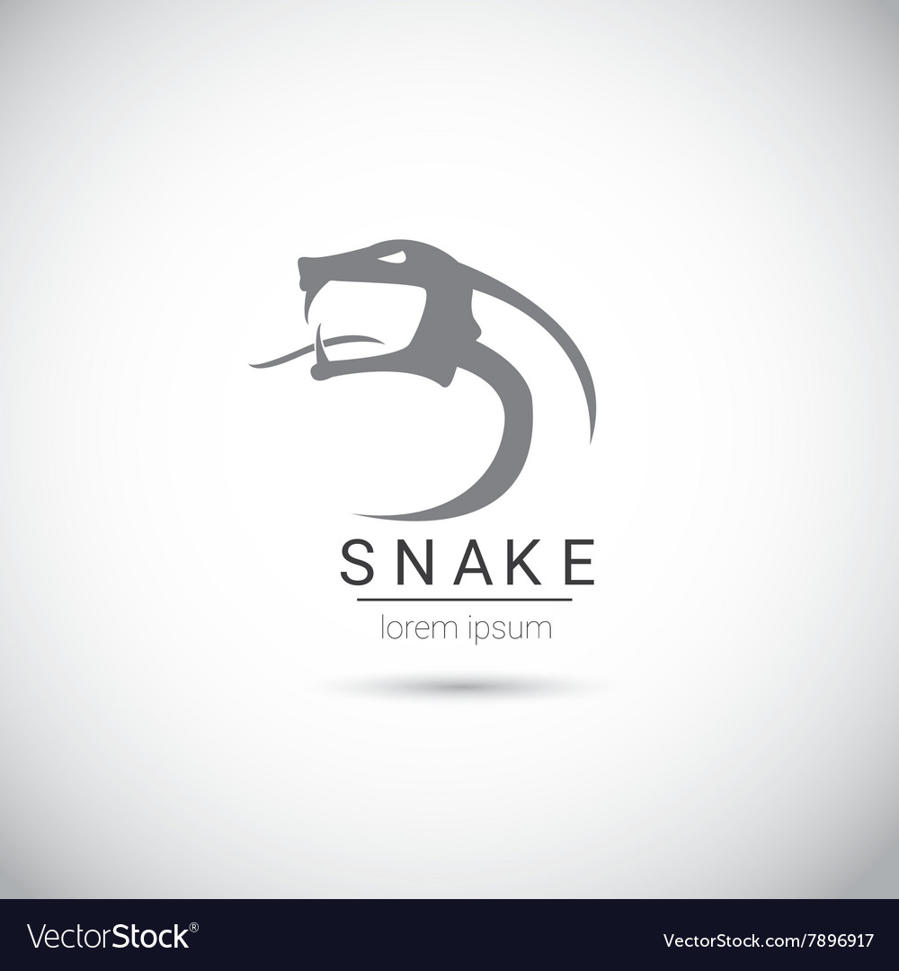 Snake simple black logo design element Royalty Free Vector