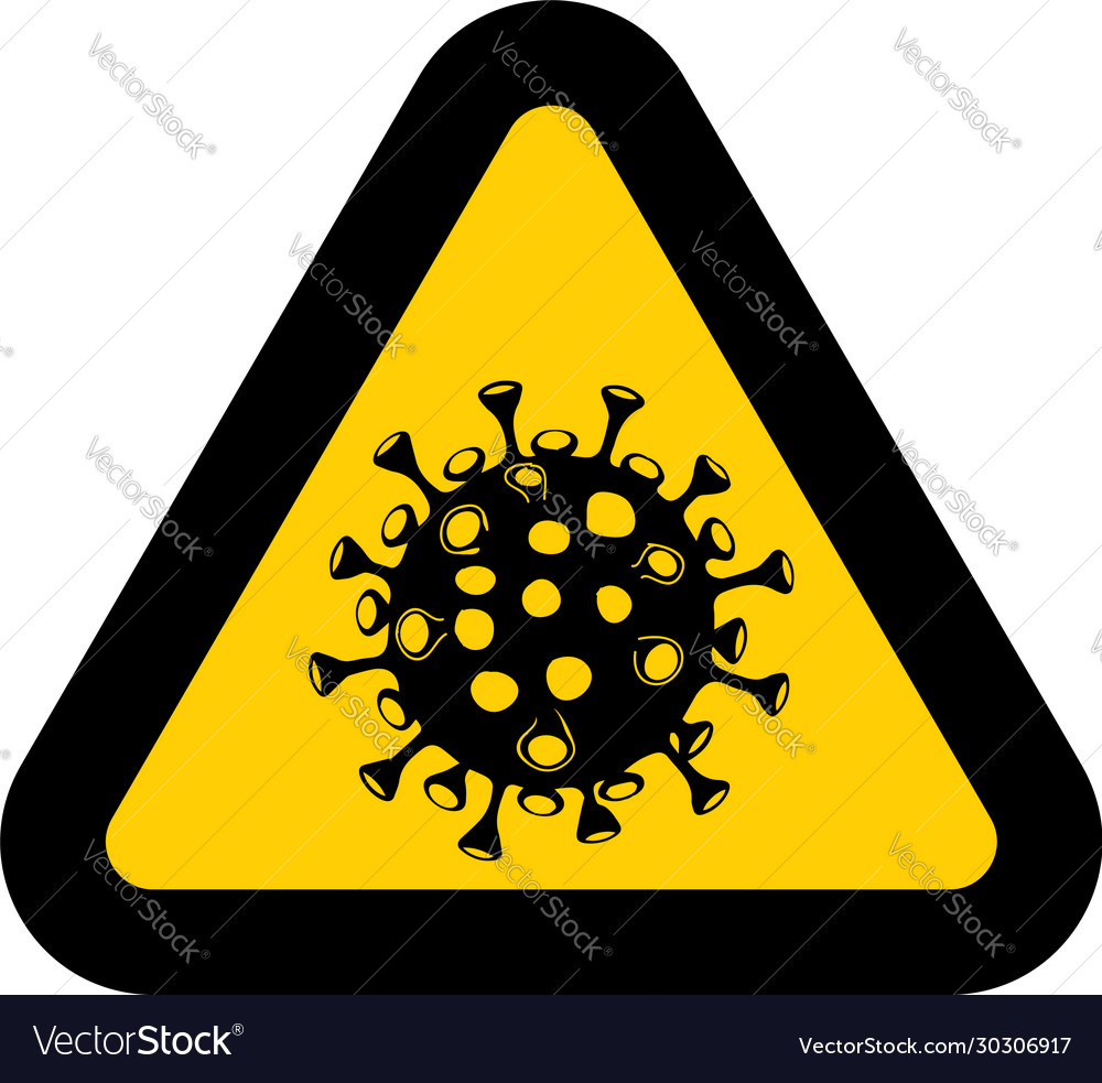 Virus warning symbol Royalty Free Vector Image