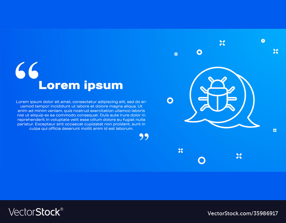 White line system bug concept icon isolated vector image White line system bug concept icon isolated