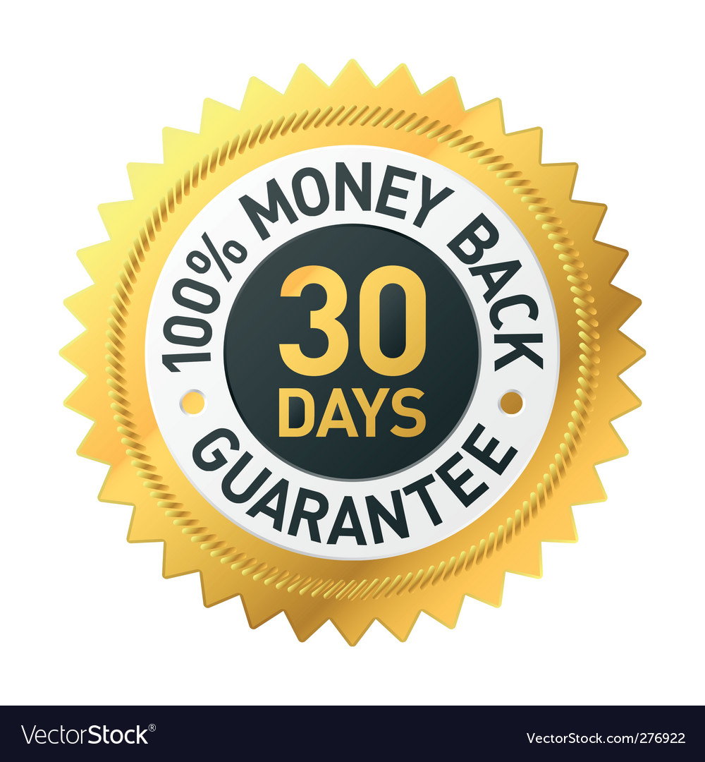 30 days money back label Royalty Free Vector Image