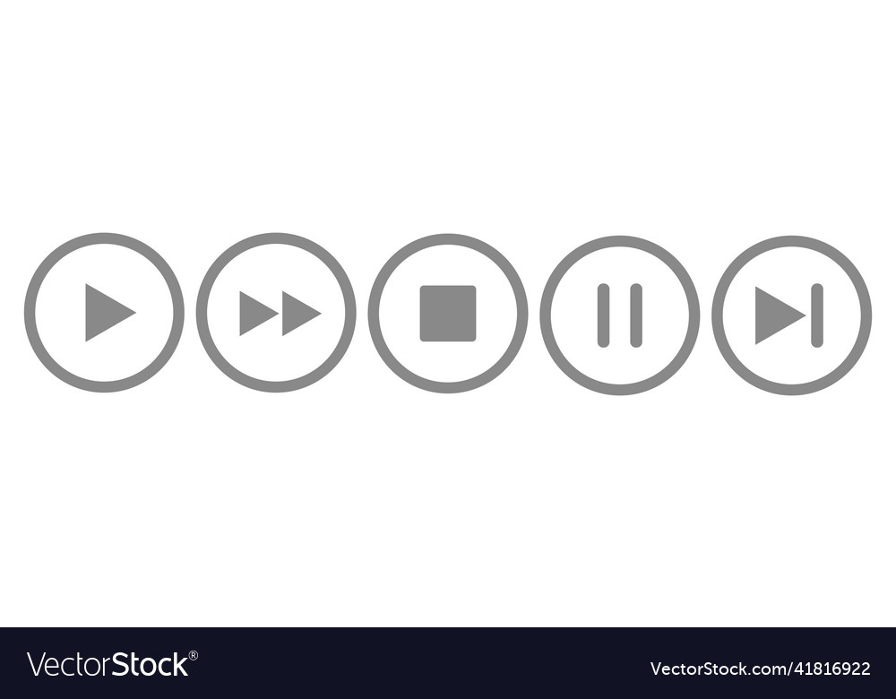 A set of control buttons various types