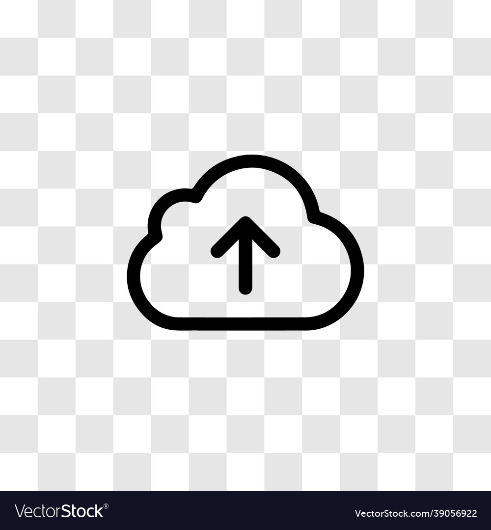 Cloud upload icon - simple line concept