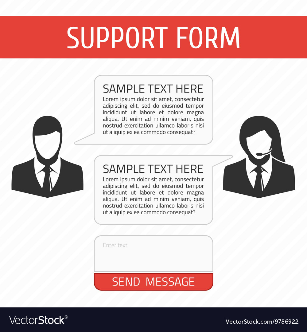 Flat support form