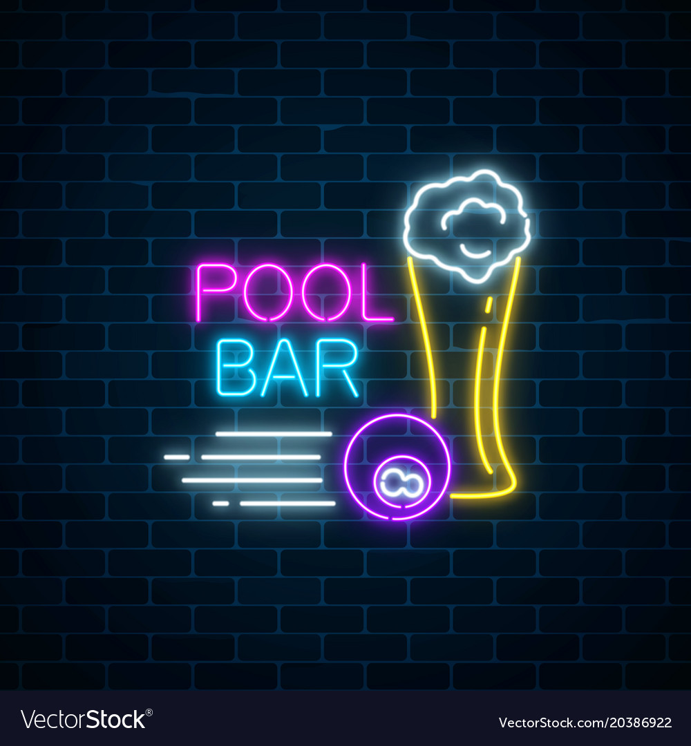 neon sign pool