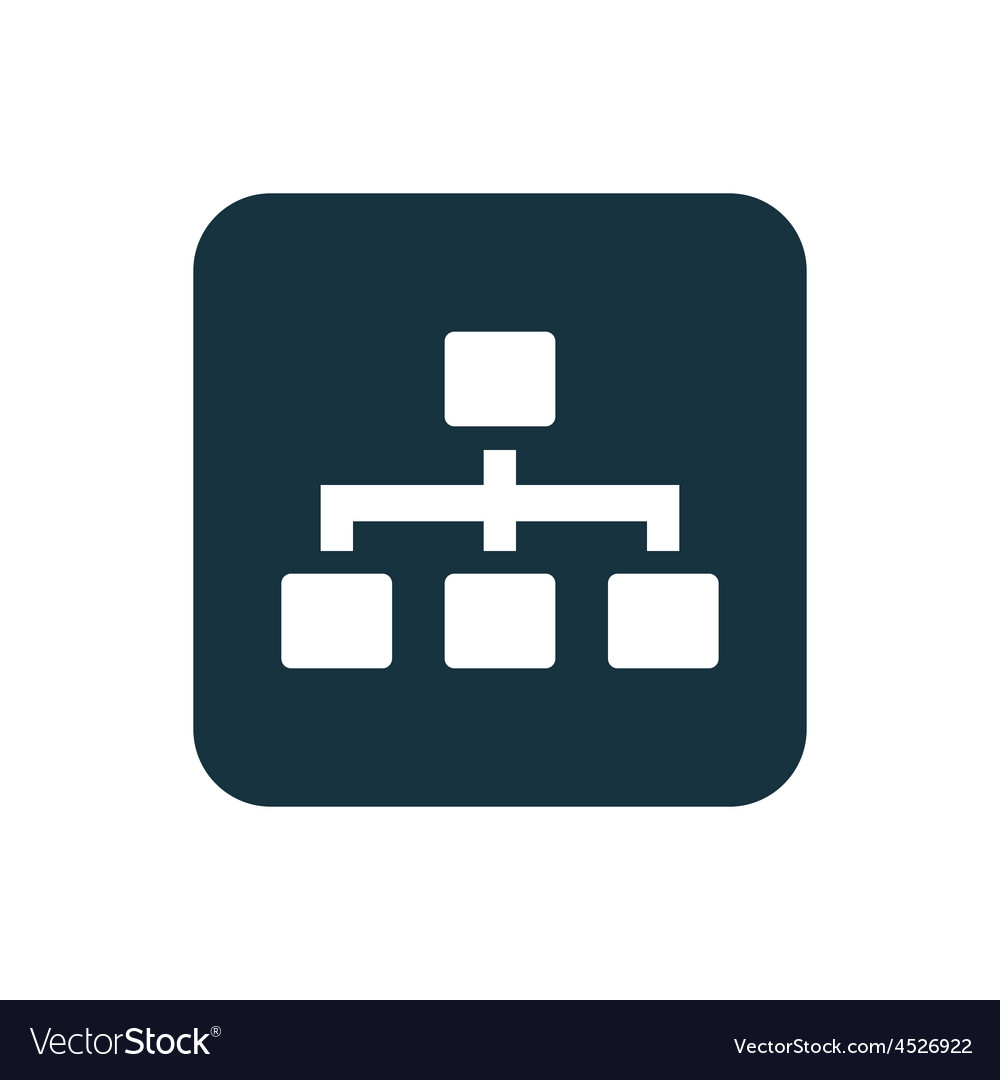 Hierarchy icon rounded squares button