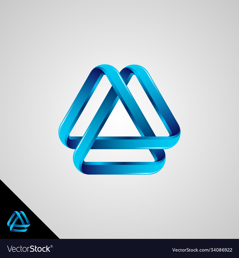 Infinity Triangle Symbol 3D