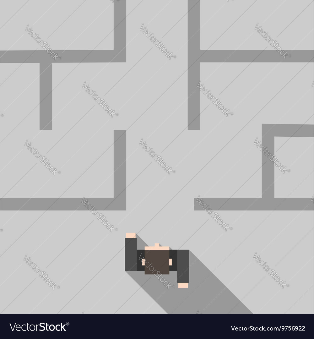 Man entering maze