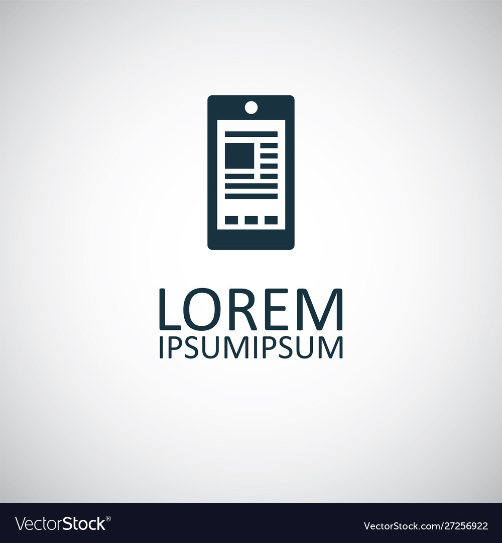 Smartphone content icon for web and ui