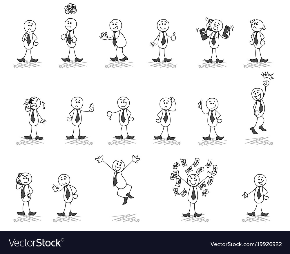 Stickfigur Geschäftsmann - Erfolgsgeschichten