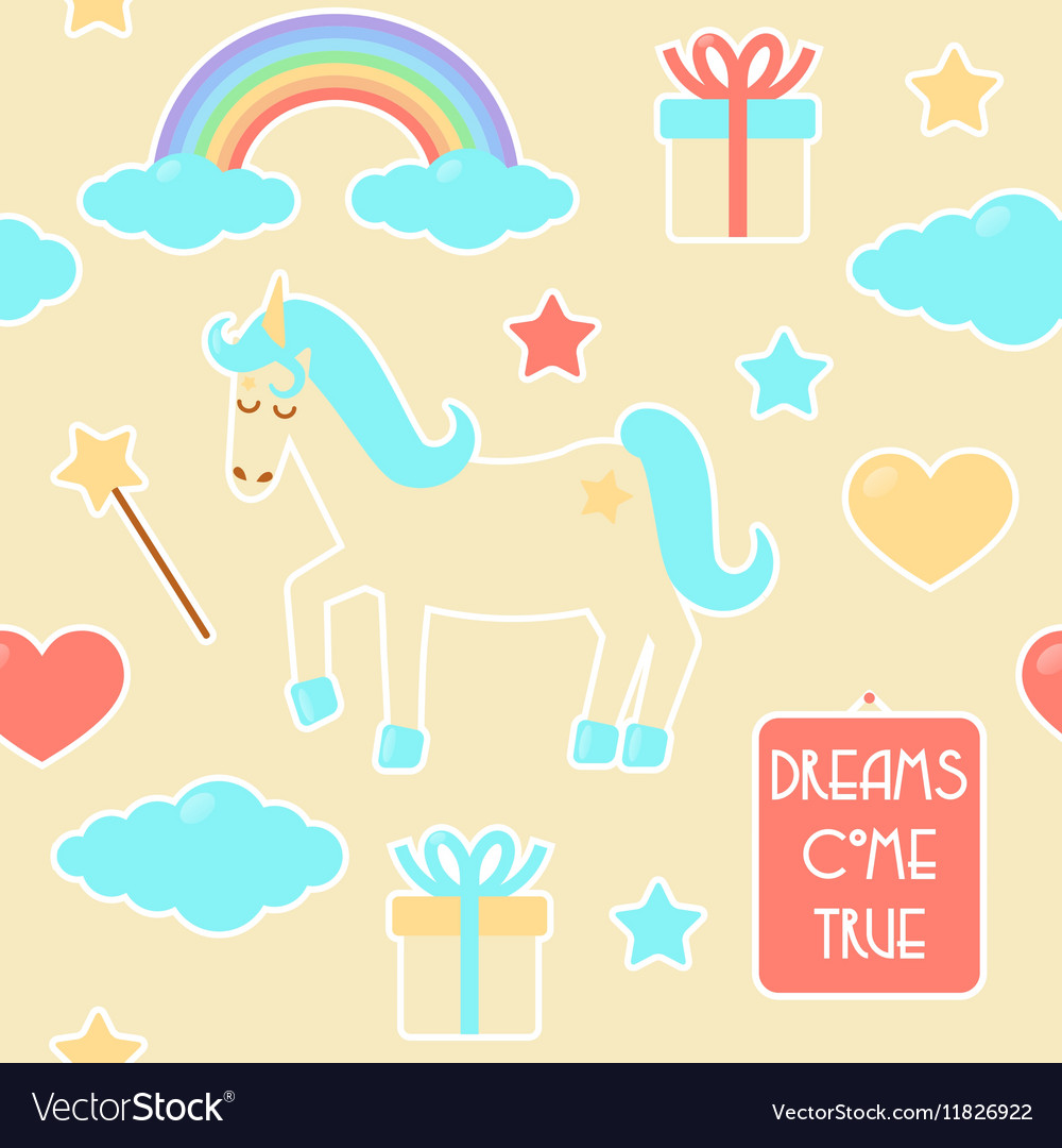 Unicorn seamless pattern