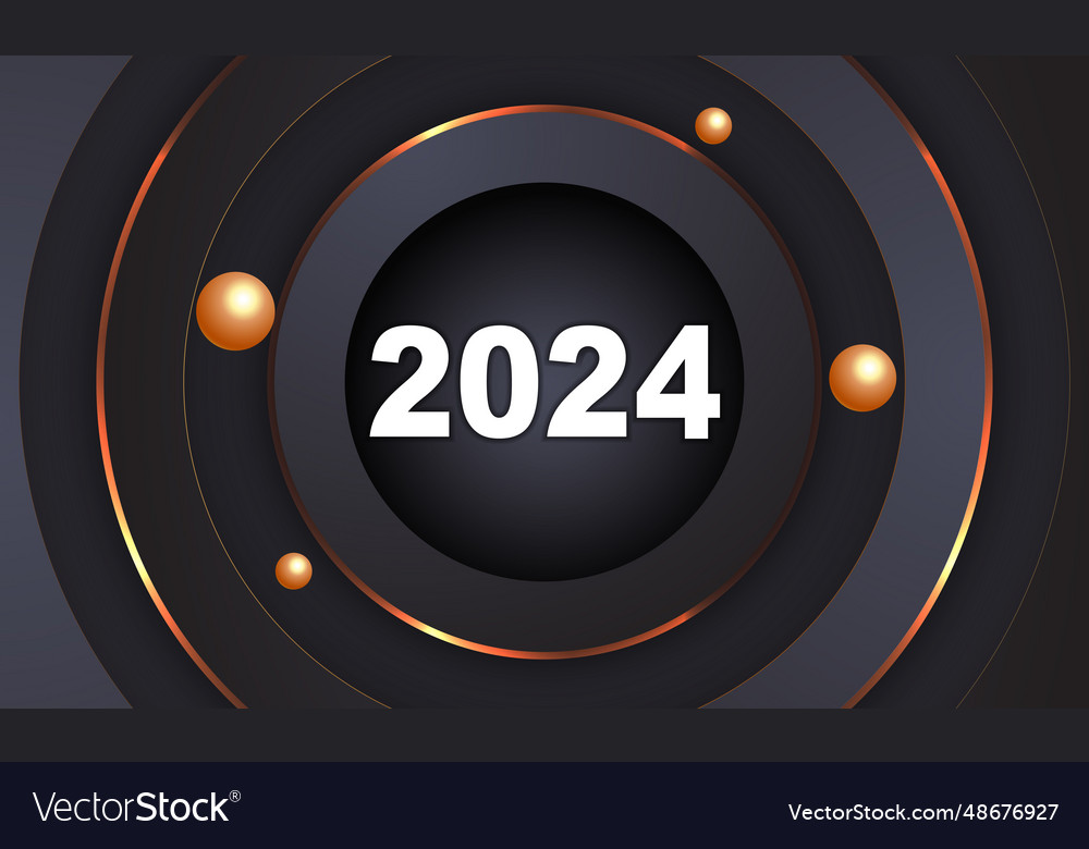 2024 happy new year background design greeting Vector Image