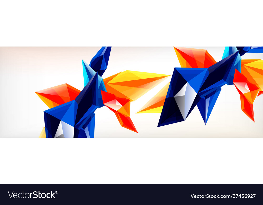 3d triangles and pyramids abstract Vector Image 3d triangles and pyramids abstract