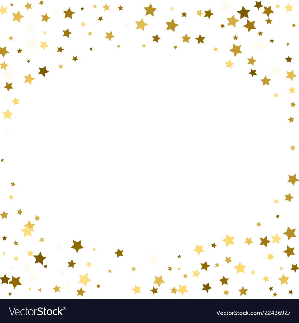 Abstract round background with gold star elements Vector Image