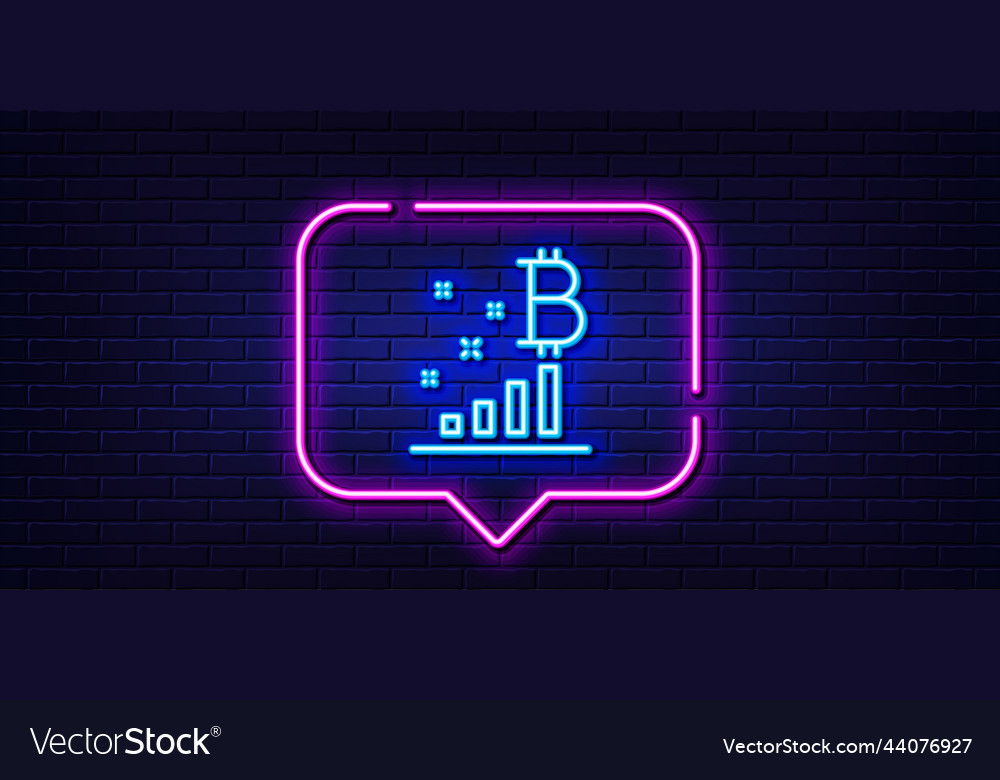 Bitcoin graph line icon cryptocurrency analytics