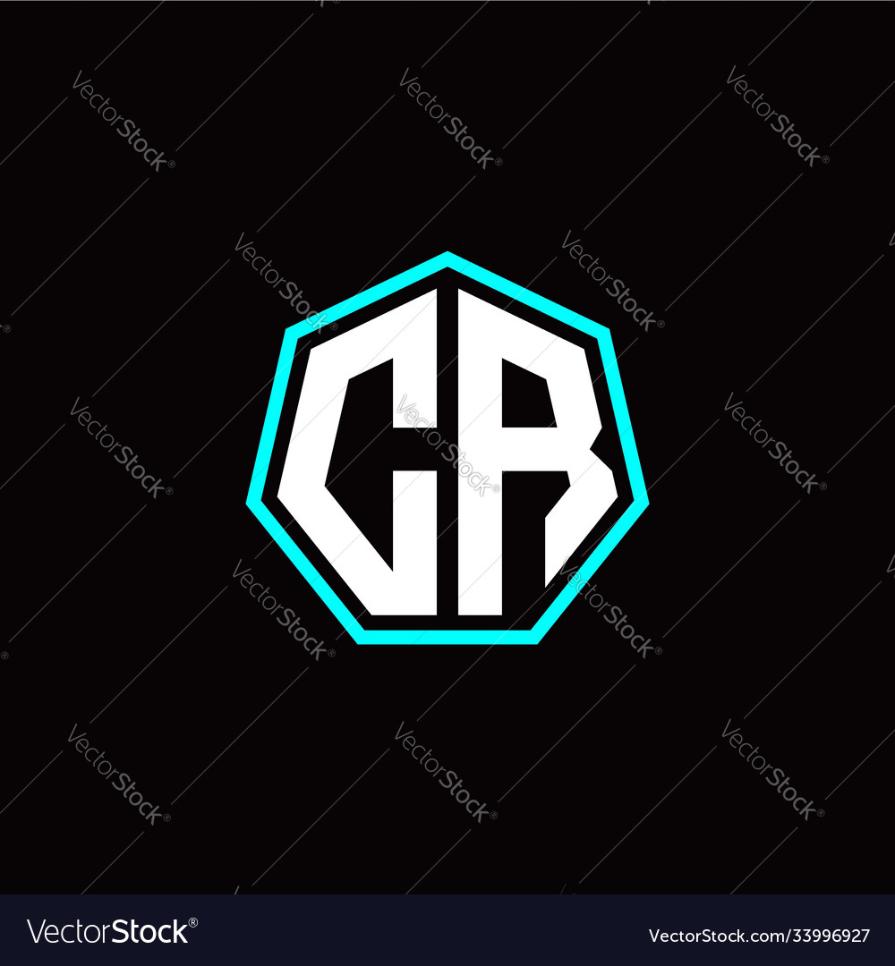 C r initials modern polygon logo template vector image C r initials modern polygon logo template
