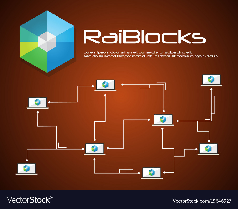 Collection blockchain raiblocks style background