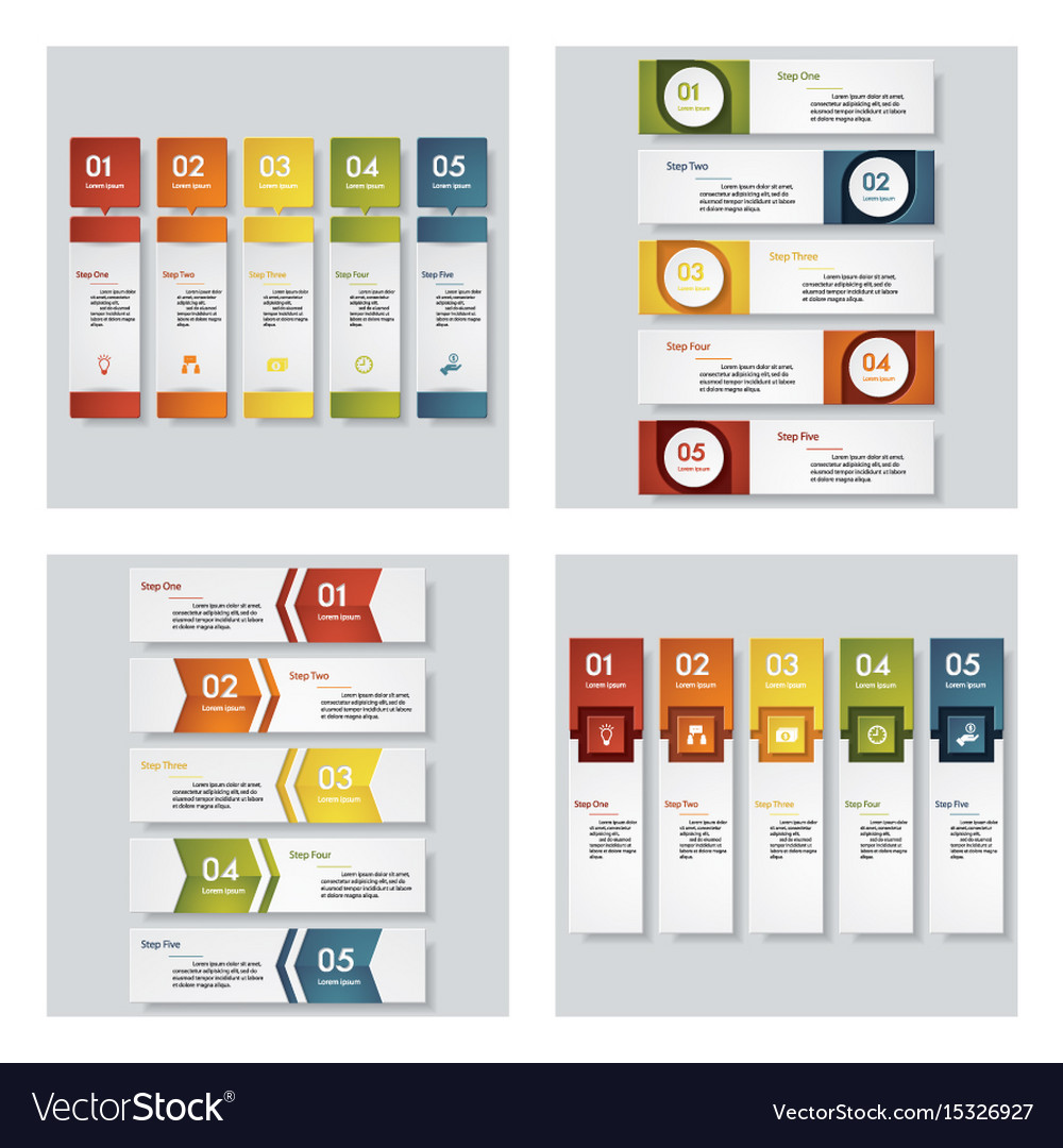 Collection of 4 presentation template