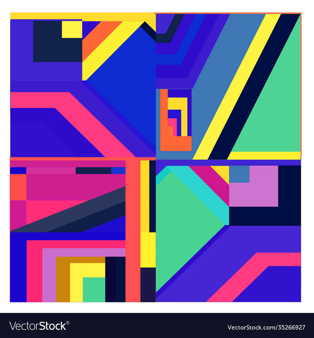 Colorful geometric and curve background pattern