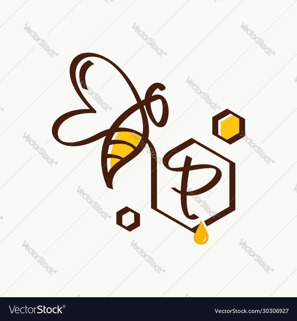 Initial p bee logo