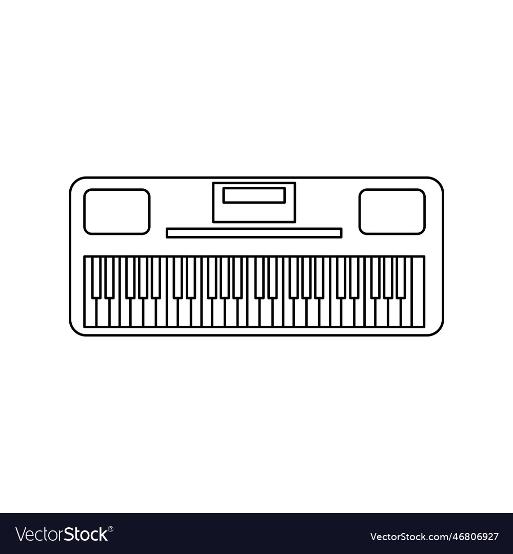 Isolated keyboard musical instrument icon flat Vector Image