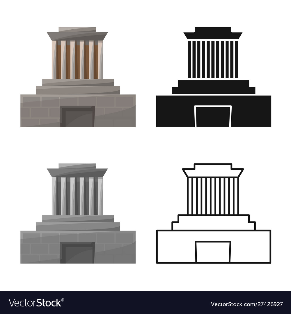 Isolated object building and mausoleum symbol