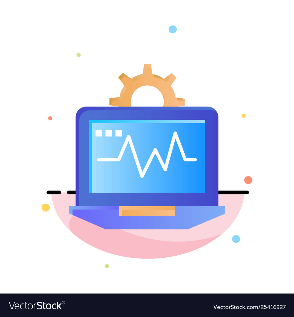 Laptop computer setting computing abstract flat Vector Image Laptop computer setting computing abstract flat