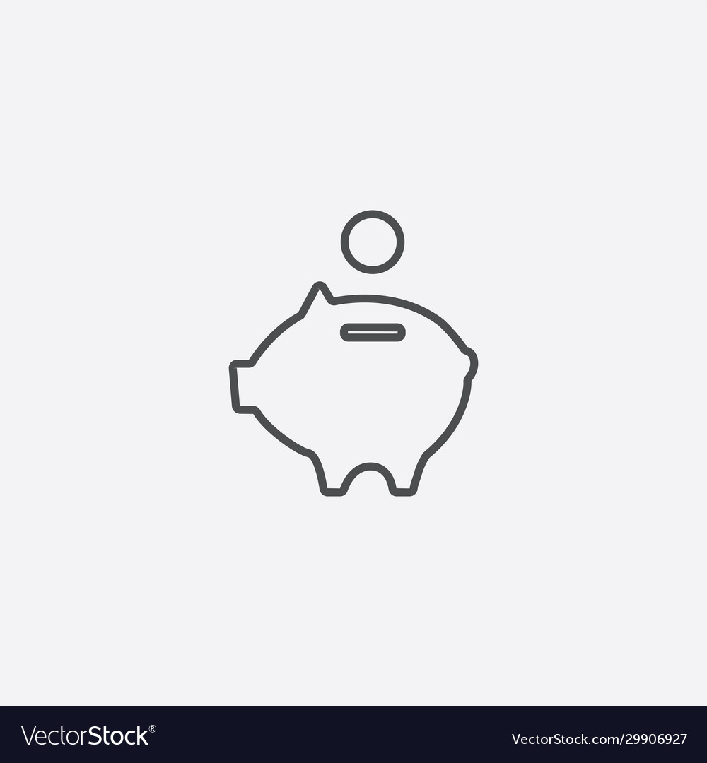 Moneybox piggy outline icon