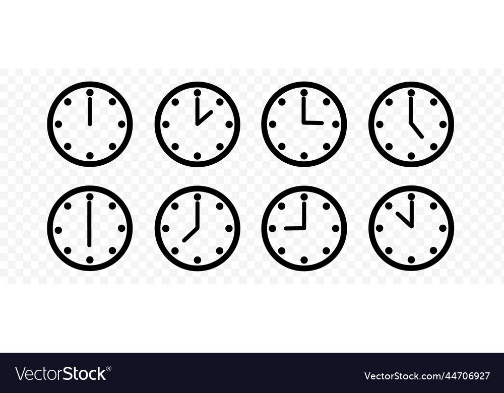 Multiple time zone flat style icon vector image Multiple time zone flat style icon