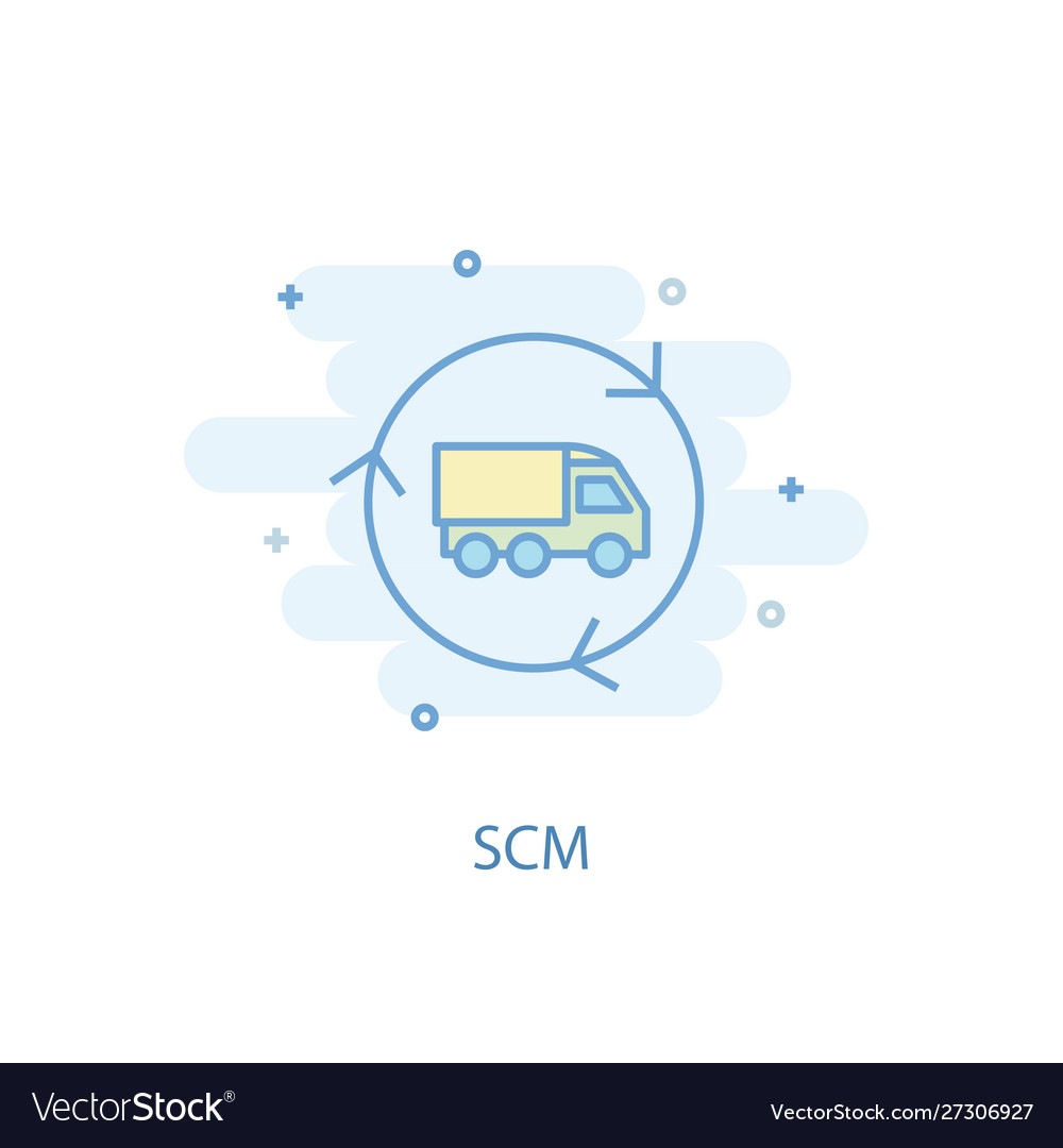 Scm line concept simple icon colored