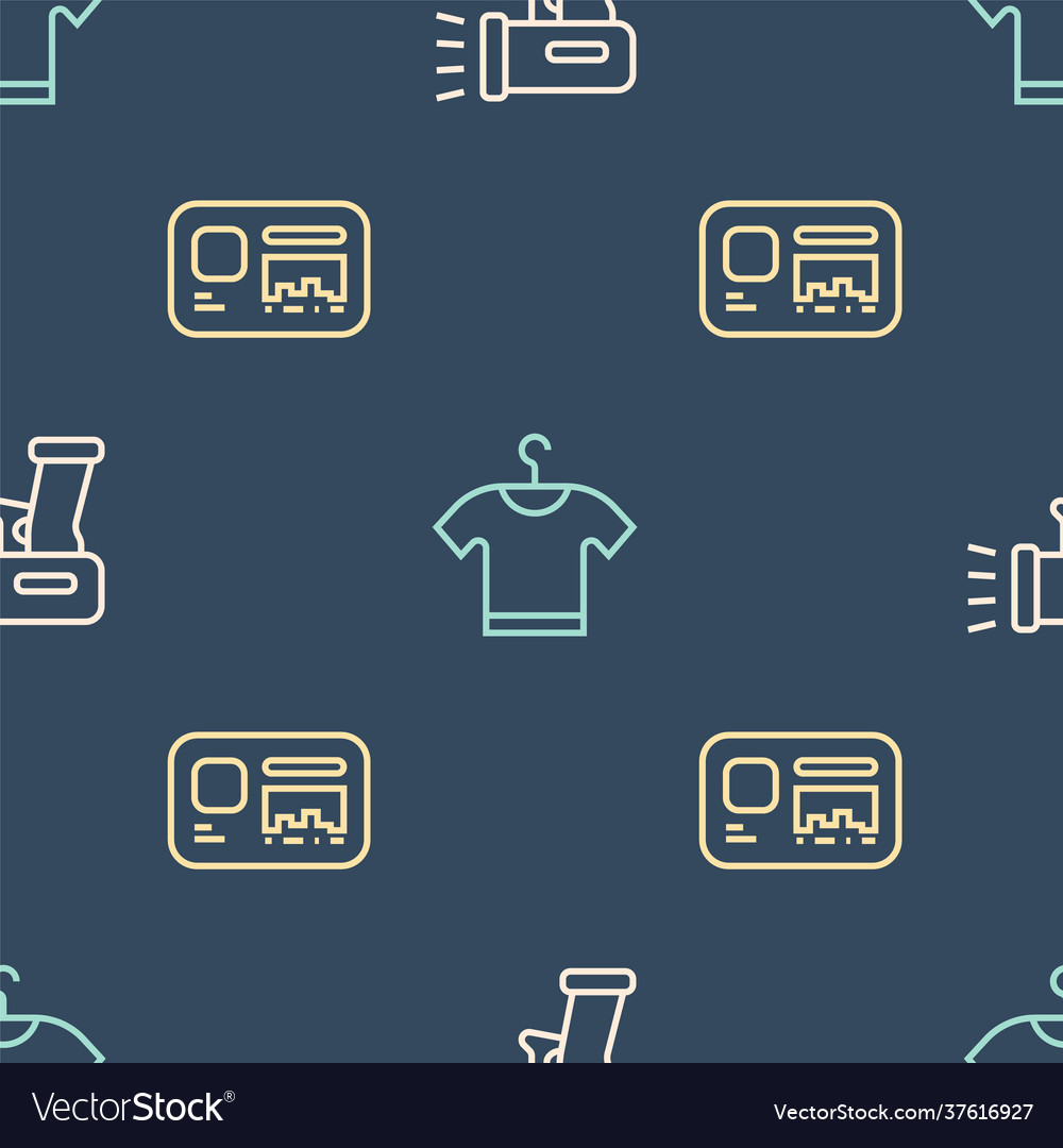 Set line scanner scanning bar code identification vector image Set line scanner scanning bar code identification