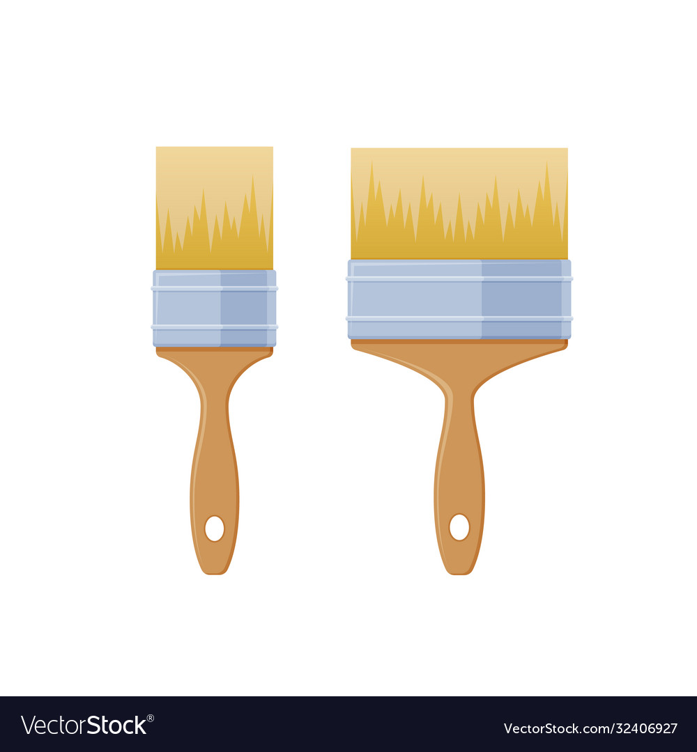 set-narrow-and-wide-brushes-for-working-royalty-free-vector