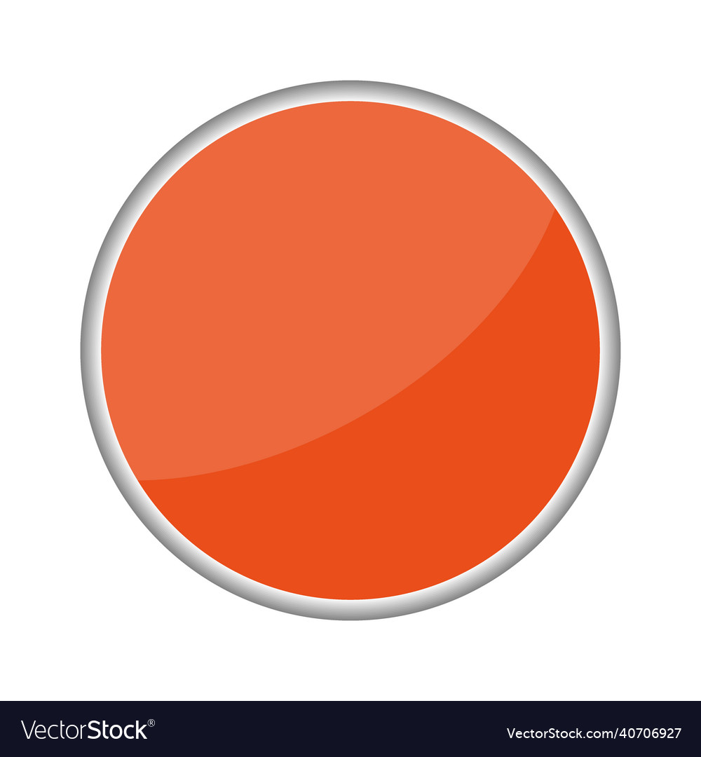 Set of blank orange round buttons for website vector image Set of blank orange round buttons for website