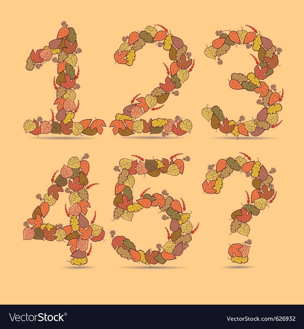 12345 colorful font