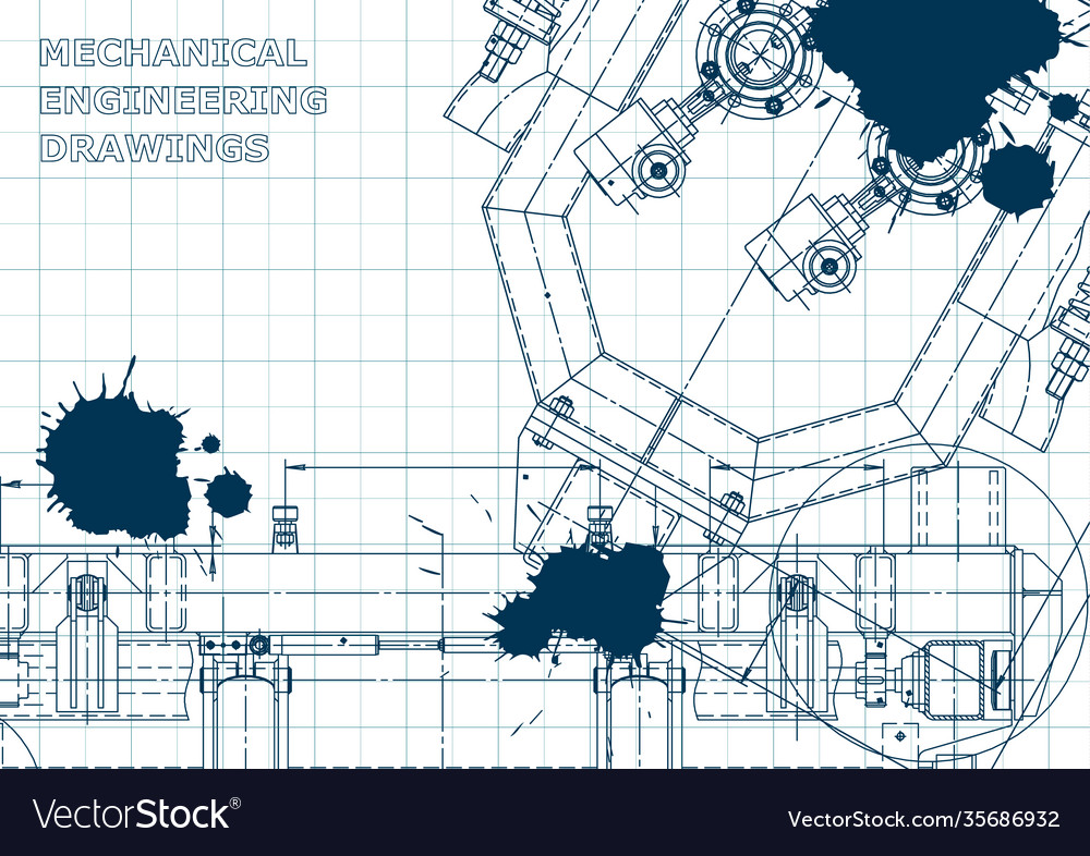 Blueprint scheme plan sketch Royalty Free Vector Image