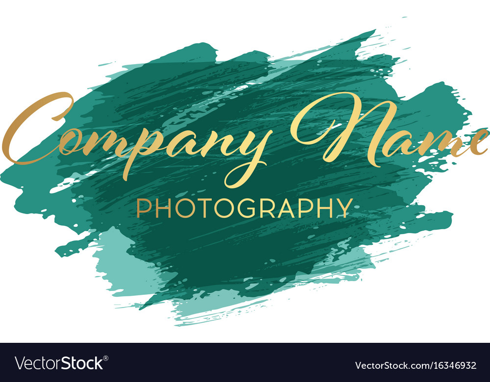 Brush logo design template for corporate