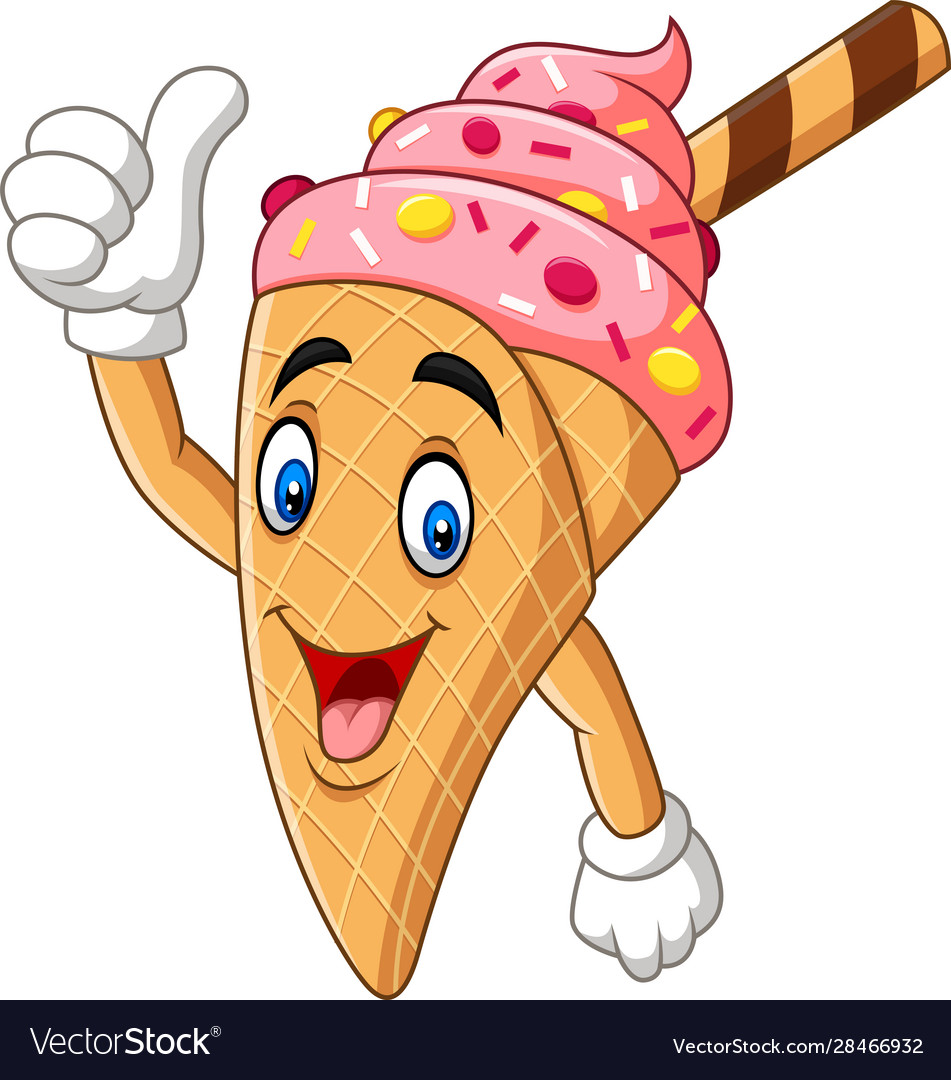 Download Vector illustration of delicious ice cream cone. Suitable