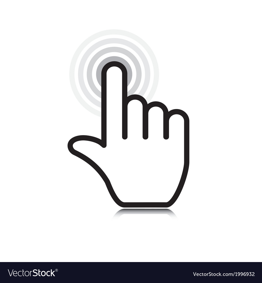 Click icon Royalty Free Vector Image - VectorStock