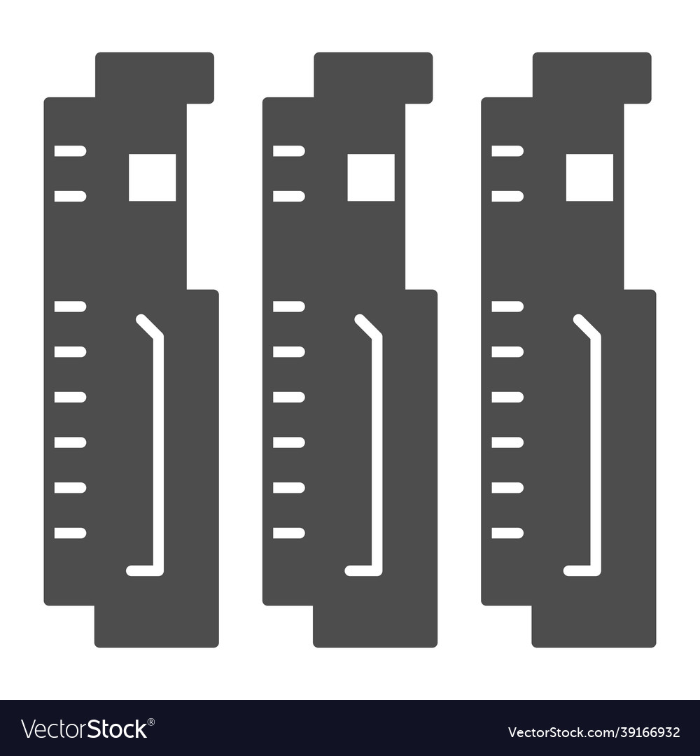 Compact pcb three part solid icon electronics vector image Compact pcb three part solid icon electronics