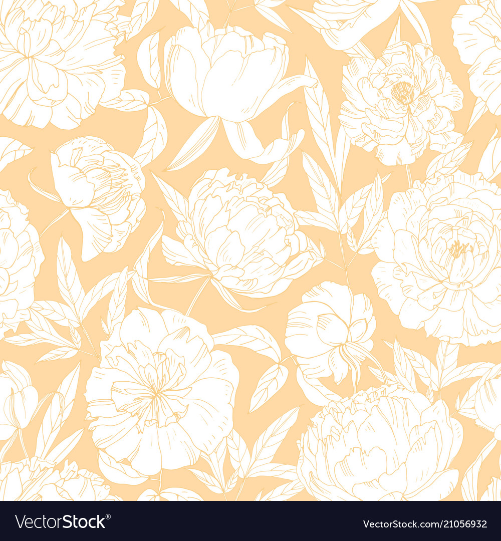 Gorgeous floral seamless pattern with blooming Vector Image