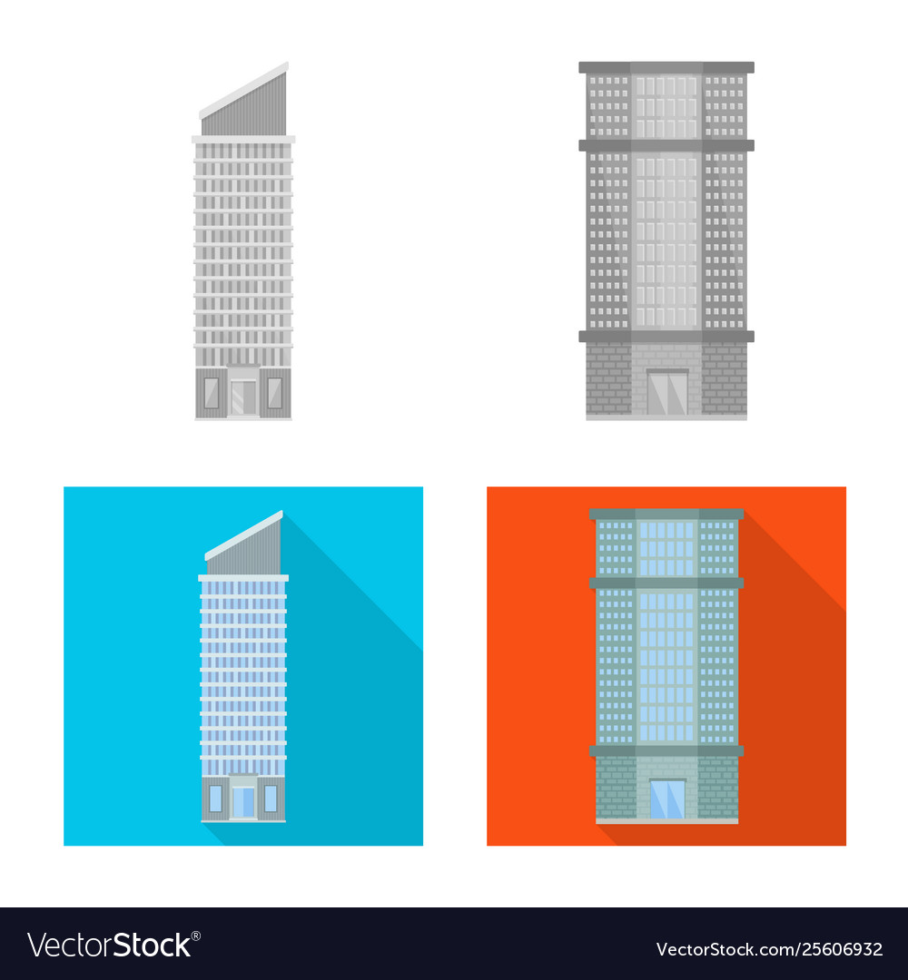 Isolated object municipal and center logo set