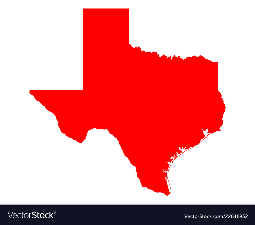 Map of texas Royalty Free Vector Image - VectorStock